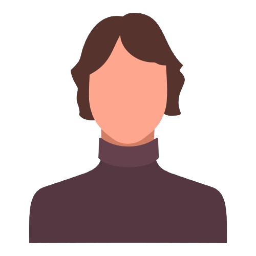 A flat style illustration of a womans avatar.